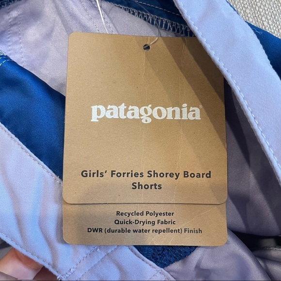 AR: NWT Patagonia Girls' Forries Shorey Board Shorts Lavender Sz 14 - Picture 5 of 10
